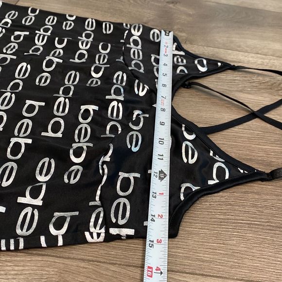 Bebe black and silver lingerie slip size medium - Picture 9 of 12